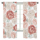 Peony Floral Garden Pink and Ivory Collection Window Panels - Set of 2