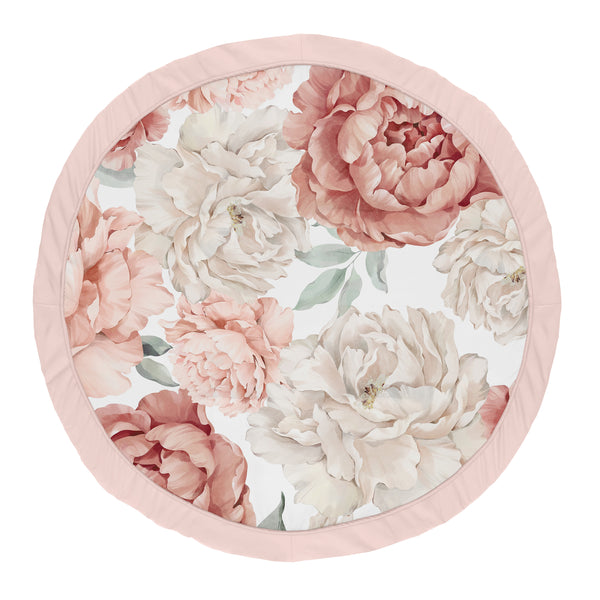 Peony Floral Garden Pink and Ivory Collection Playmat