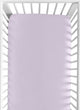 Peony Floral Garden Lavender Purple and Ivory Collection Crib Sheet - Solid Lavender Purple
