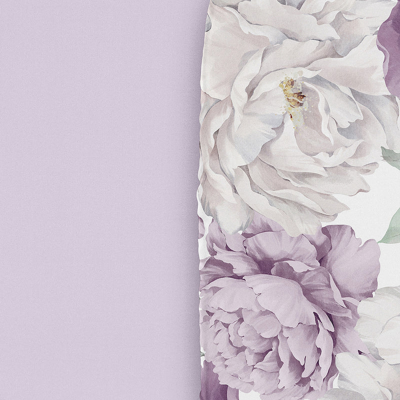 Peony Floral Garden Lavender Purple and Ivory Collection 2 Pack Baby Bassinet Fitted Sheets