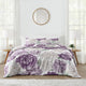Peony Floral Garden Lavender Purple and Ivory Collection Full/Queen Bedding
