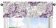 Peony Floral Garden Lavender Purple and Ivory Collection Window Valance