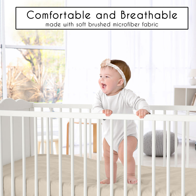 Peony Floral Garden Taupe and Ivory Collection 4 Piece Crib Bedding