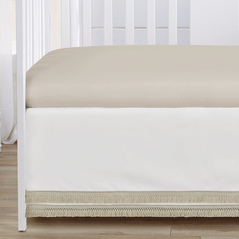 Peony Floral Garden Taupe and Ivory Collection 4 Piece Crib Bedding
