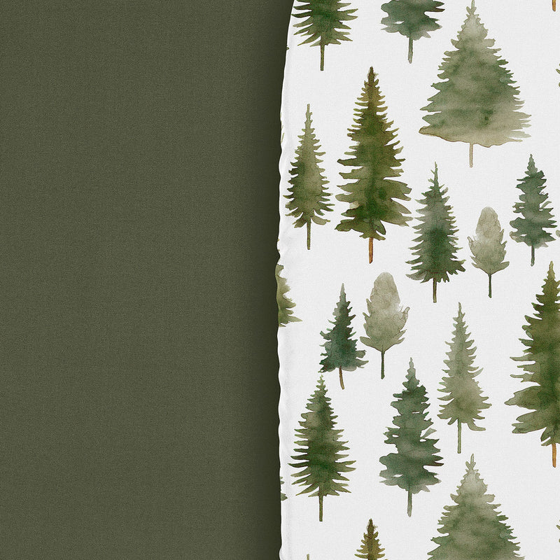 Woodland Pine Tree Collection 2 Pack Baby Bassinet Fitted Sheets