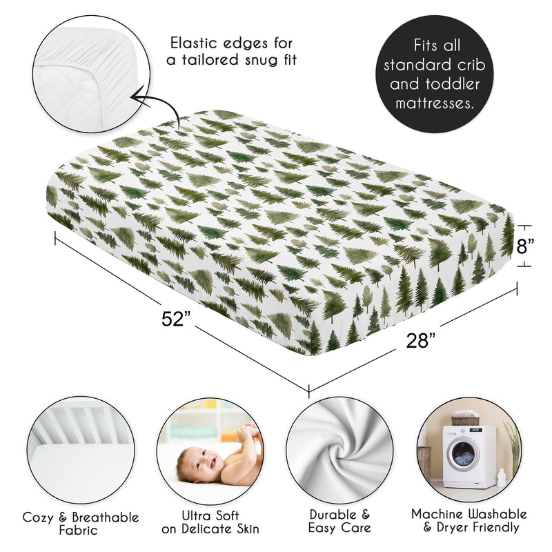 Woodland Pine Tree Collection Crib Sheet