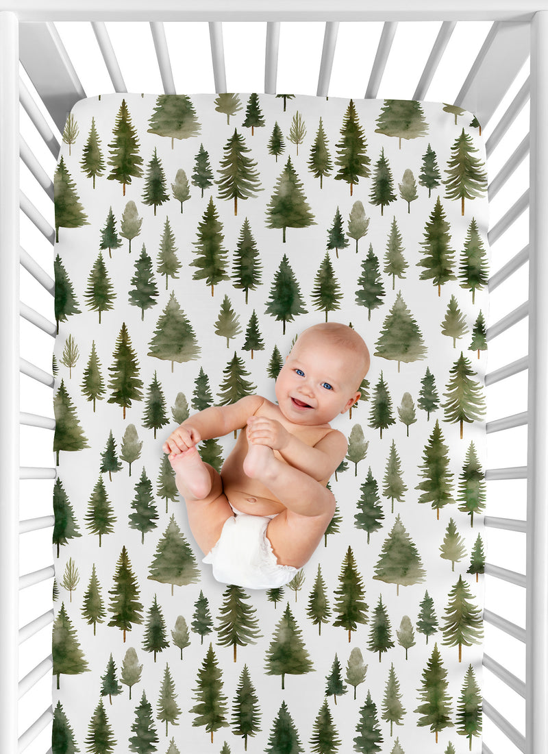 Woodland Pine Tree Collection Crib Sheet