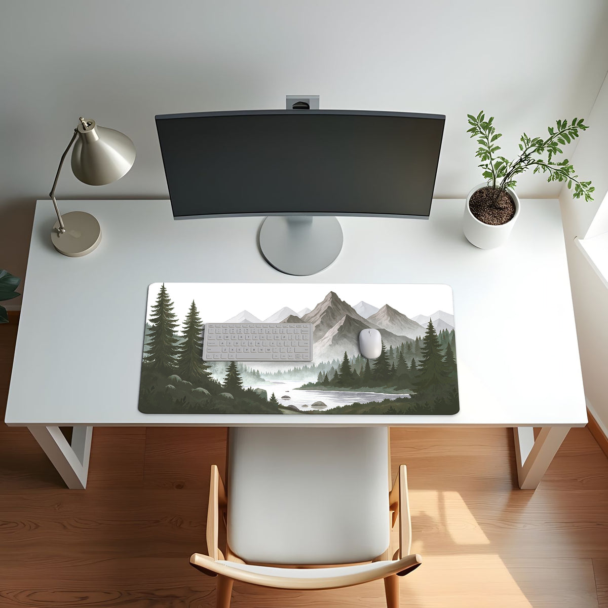 Woodland Pine Tree Collection Large Mouse Pad Desk Mat