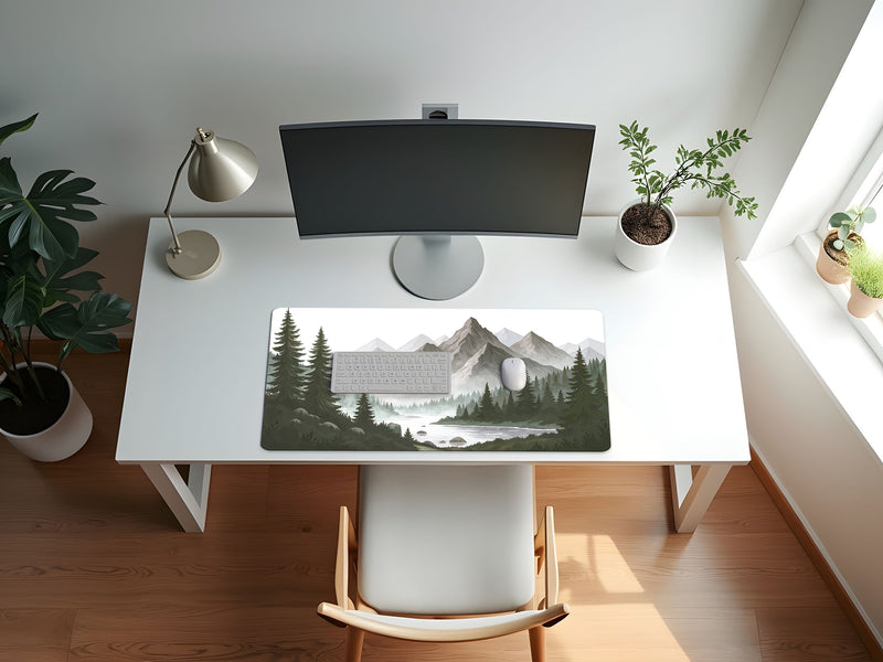 Woodland Pine Tree Collection Large Mouse Pad Desk Mat