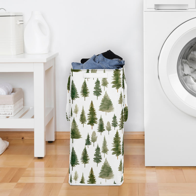Woodland Pine Tree Collection Laundry Hamper with Handles