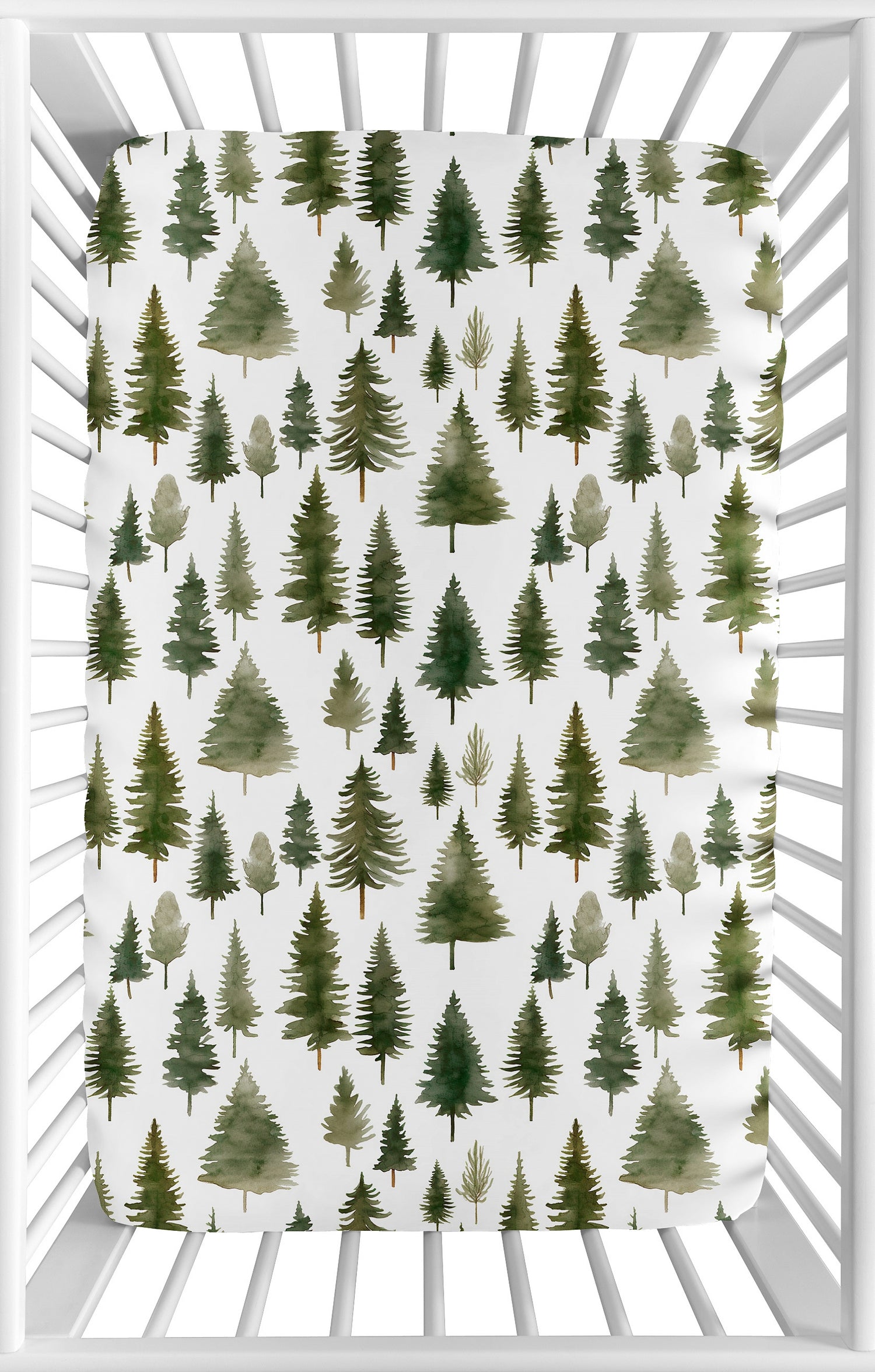 Woodland Pine Tree Collection Mini Crib Sheet