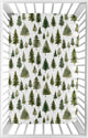 Woodland Pine Tree Collection Mini Crib Sheet