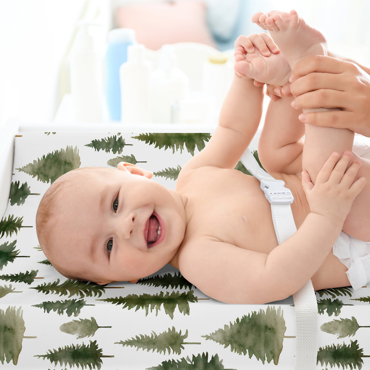Woodland Pine Tree Collection Changing Pad Cover Sheet