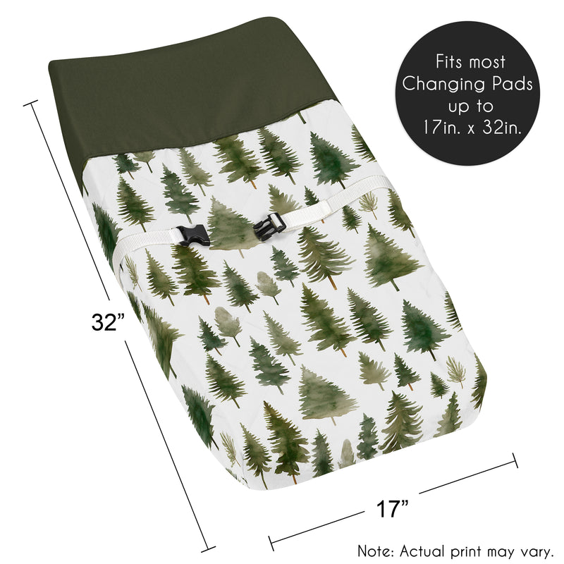 Woodland Pine Tree Collection Changing Pad Cover