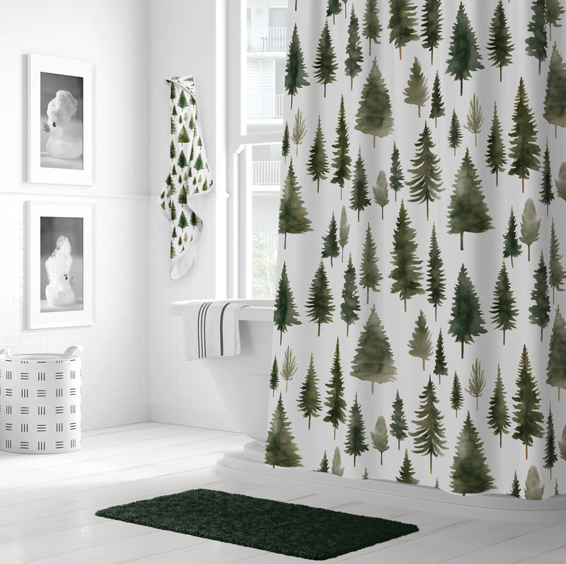 Woodland Pine Tree Collection Hooded Baby Towels - Toddler Bath Towel