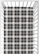 Gingham Black Plaid Collection Crib Sheet