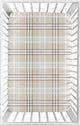 Gingham Taupe Plaid Collection Mini Crib Sheet