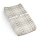 Gingham Taupe Plaid Collection Changing Pad Cover Sheet