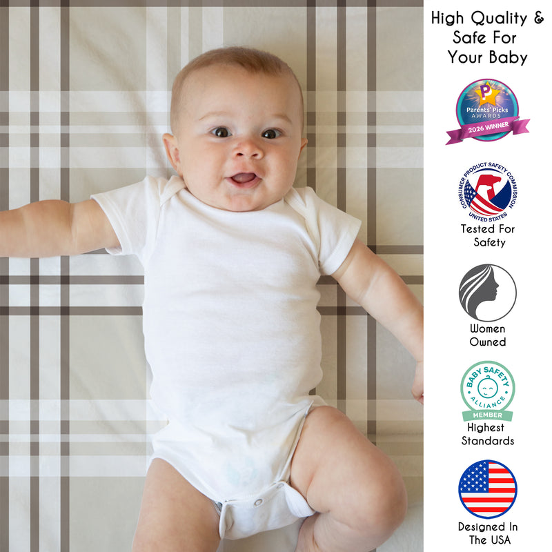 Gingham Taupe Plaid Collection Playmat