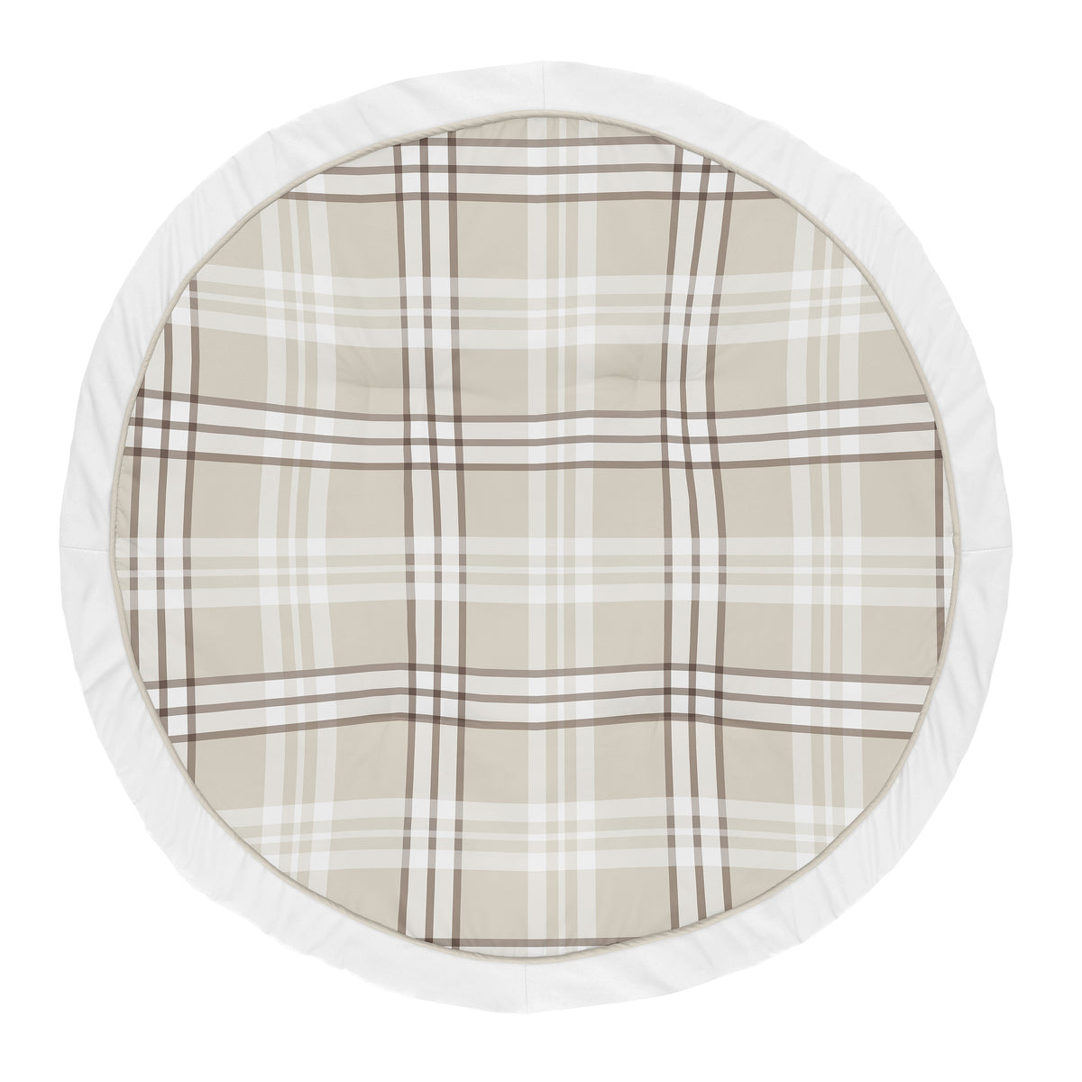 Gingham Taupe Plaid Collection Playmat