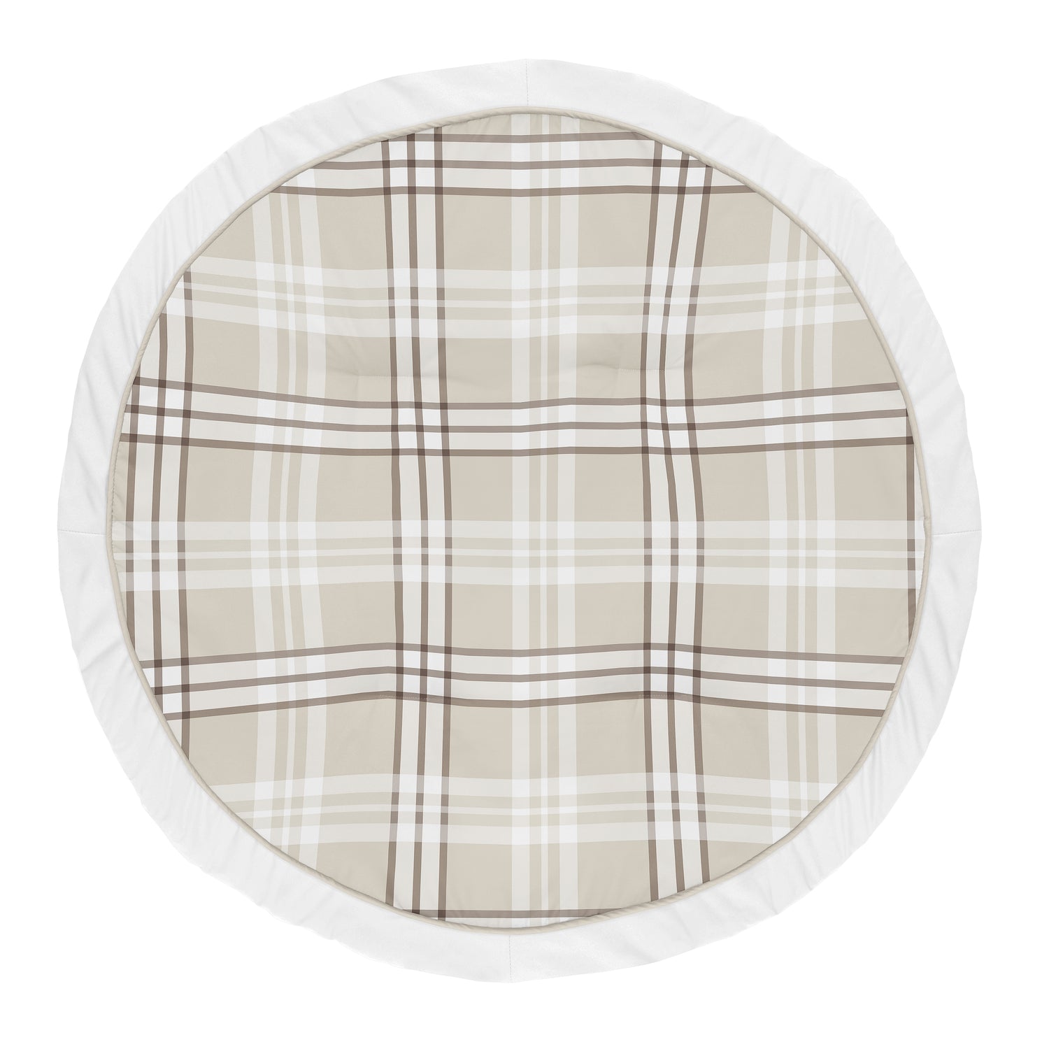 Gingham Taupe Plaid Collection Playmat