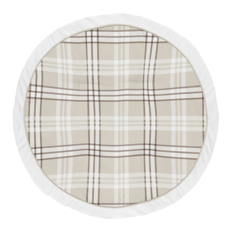 Gingham Taupe Plaid Collection Playmat