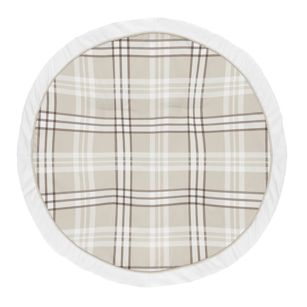 Gingham Taupe Plaid Collection Playmat