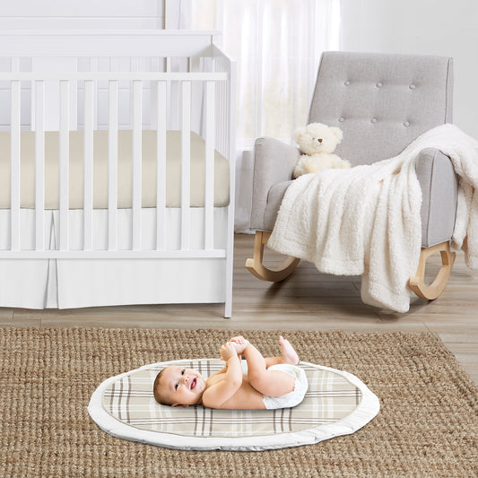 Gingham Taupe Plaid Collection Playmat