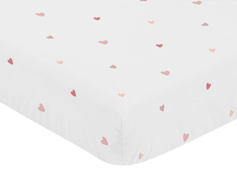Boho Rainbow and Hearts Collection Crib Sheet