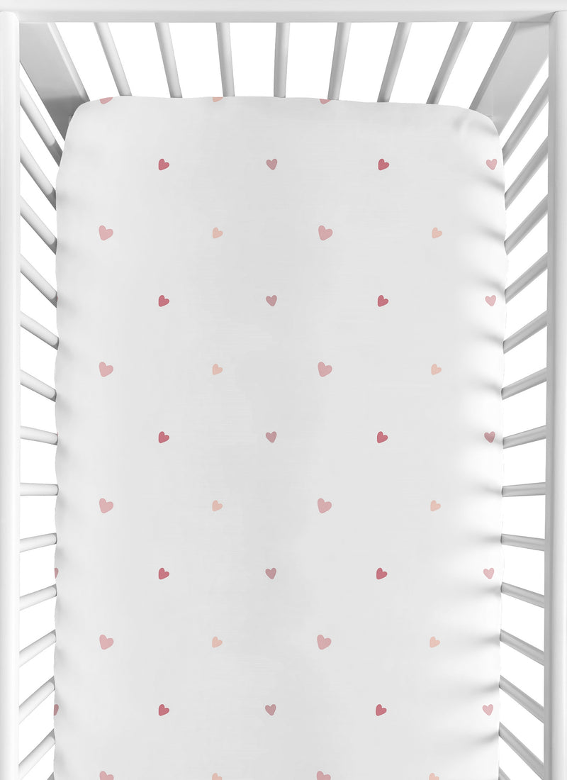 Boho Rainbow and Hearts Collection Crib Sheet
