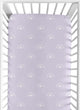 Boho Rainbow Lavender Purple and White Crib Sheet