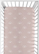 Boho Rainbow Mauve and White Crib Sheet