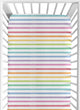 Rainbow Striped Collection Crib Sheet
