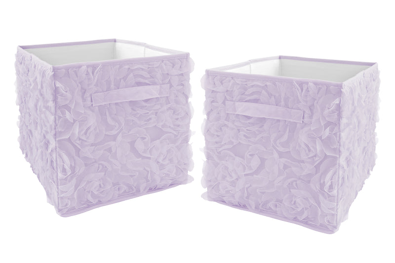Rose Lavender Collection Foldable Fabric Storage Bins
