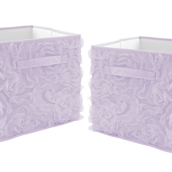 Rose Lavender Collection Foldable Fabric Storage Bins