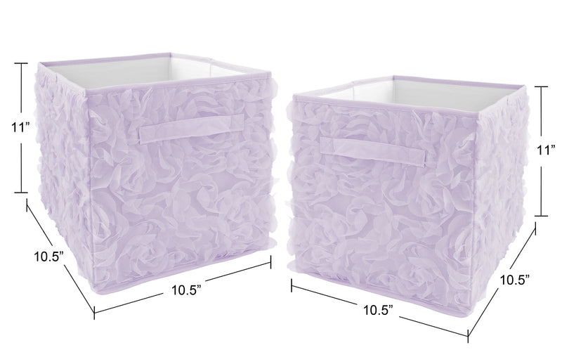 Rose Lavender Collection Foldable Fabric Storage Bins