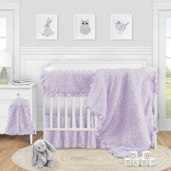 Rose Lavender Collection Crib Bed Skirt alternate view