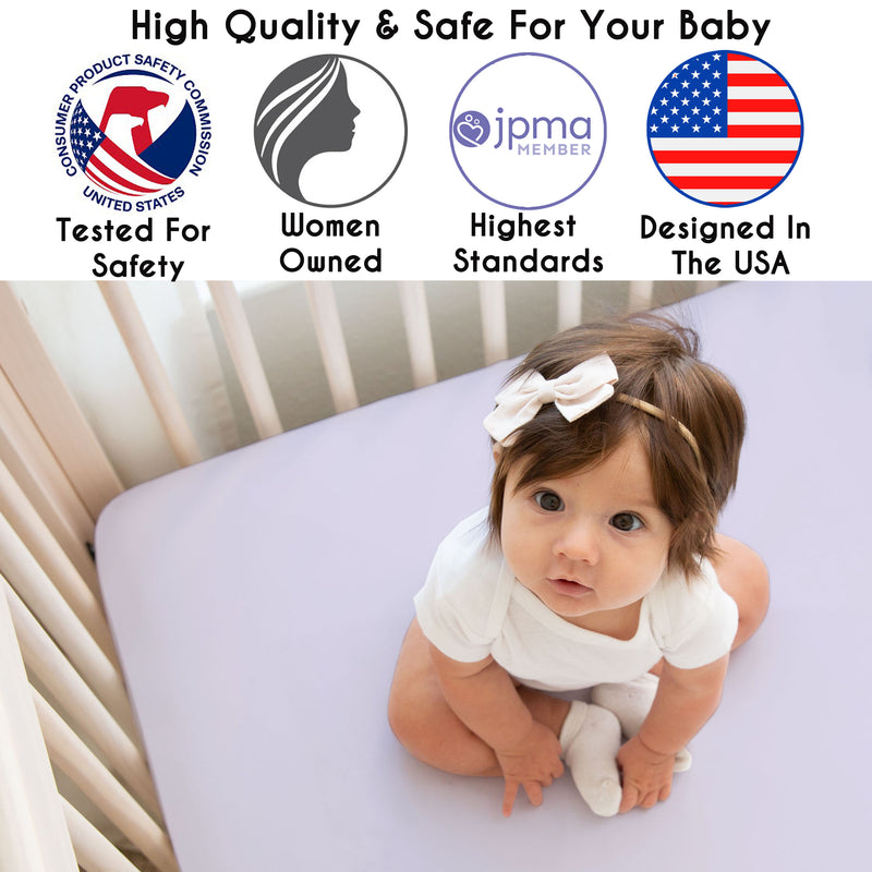 Rose Lavender Collection 4 Piece Crib Bedding