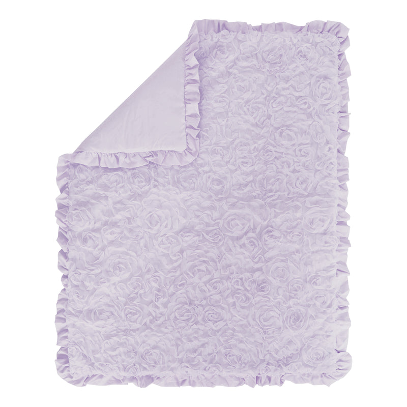 Rose Lavender Collection 4 Piece Crib Bedding