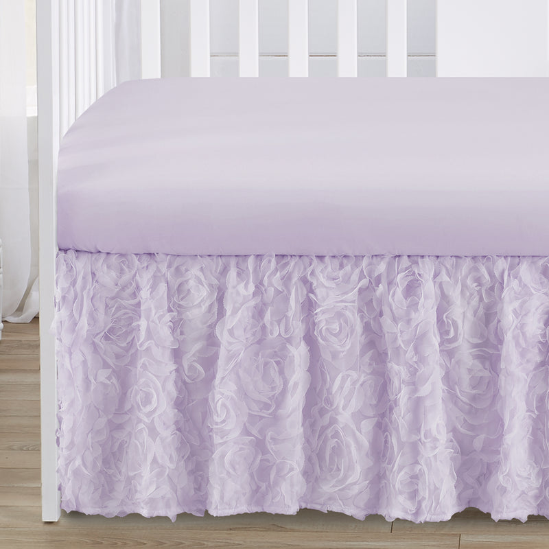 Rose Lavender Collection 4 Piece Crib Bedding