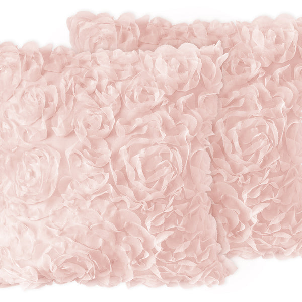 Rose Pink Collection Decorative Accent Throw Pillow Covers - Set of 2