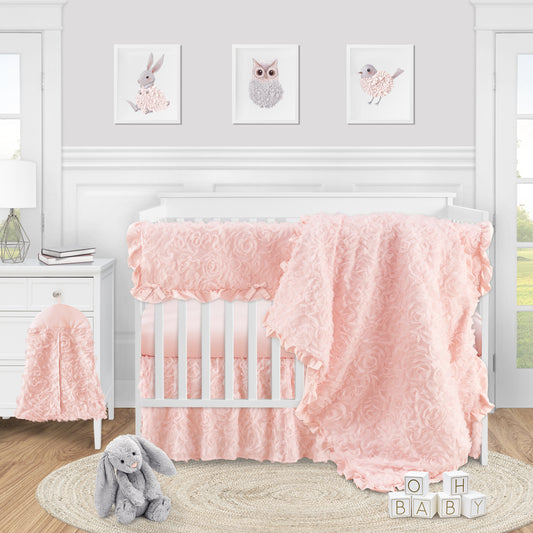 Rose Pink Collection Crib Bed Skirt