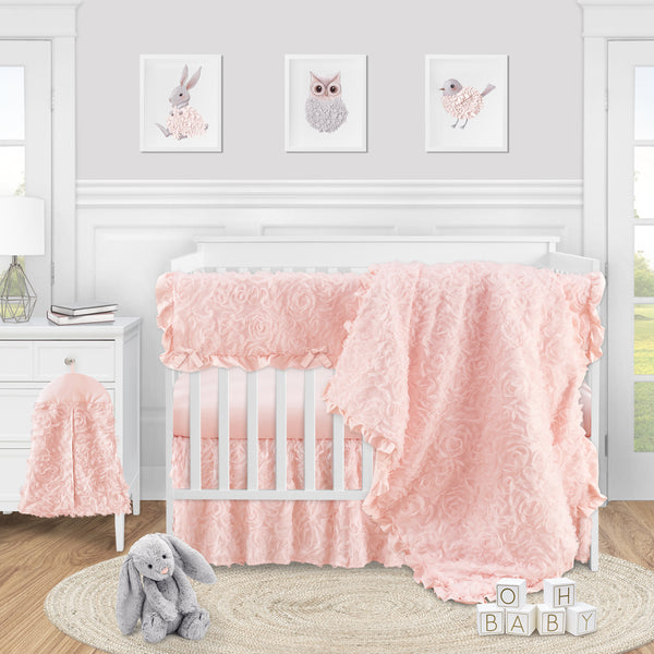 Rose Pink Collection Crib Bed Skirt alternate view