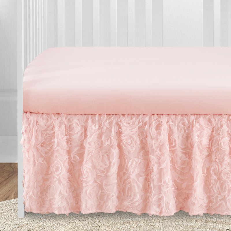 Rose Pink Collection 4 Piece Crib Bedding