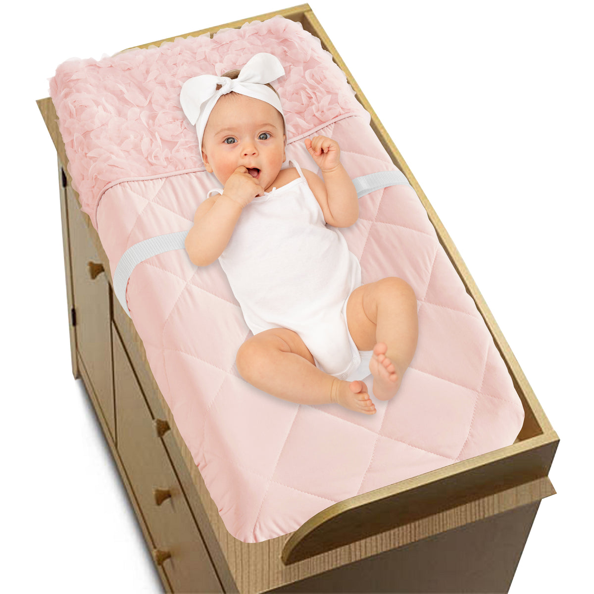 Rose Pink Collection Changing Pad Cover