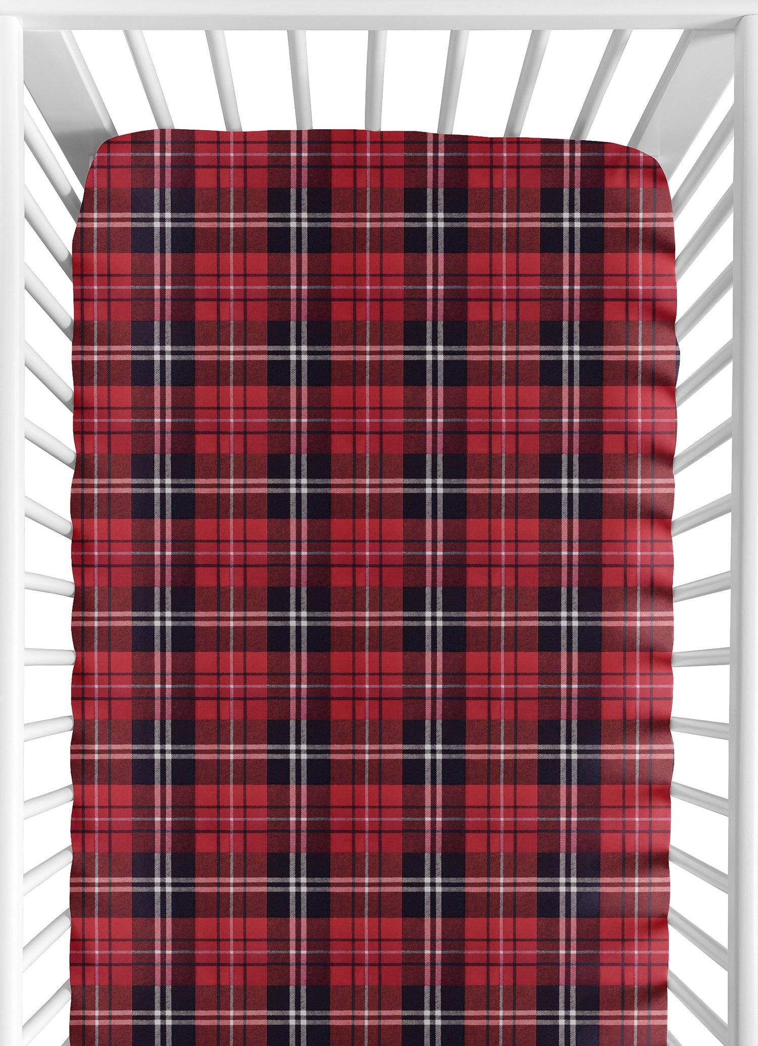 Rustic Patch Collection Crib Sheet - Plaid