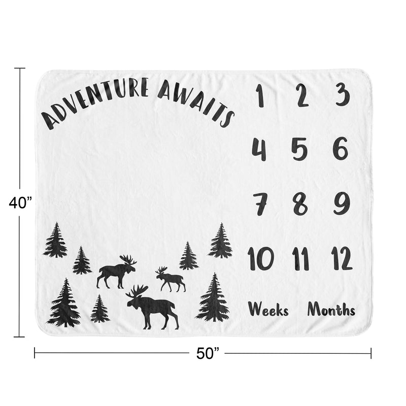 Rustic Patch Collection Monthly Milestone Baby Blanket