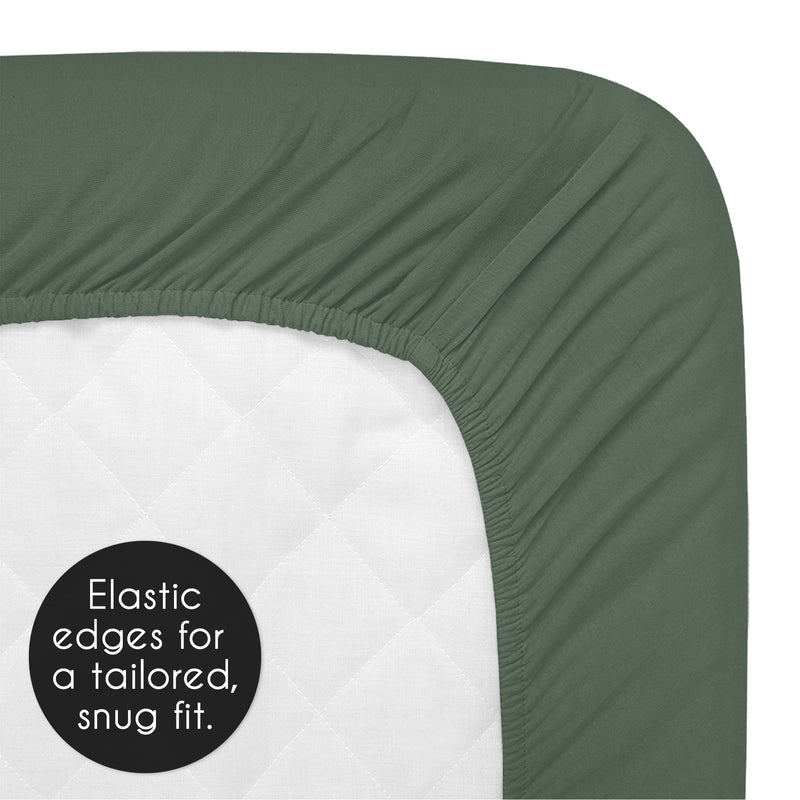 Diamond Tuft Dark Sage Green and Ivory Collection Changing Pad Cover