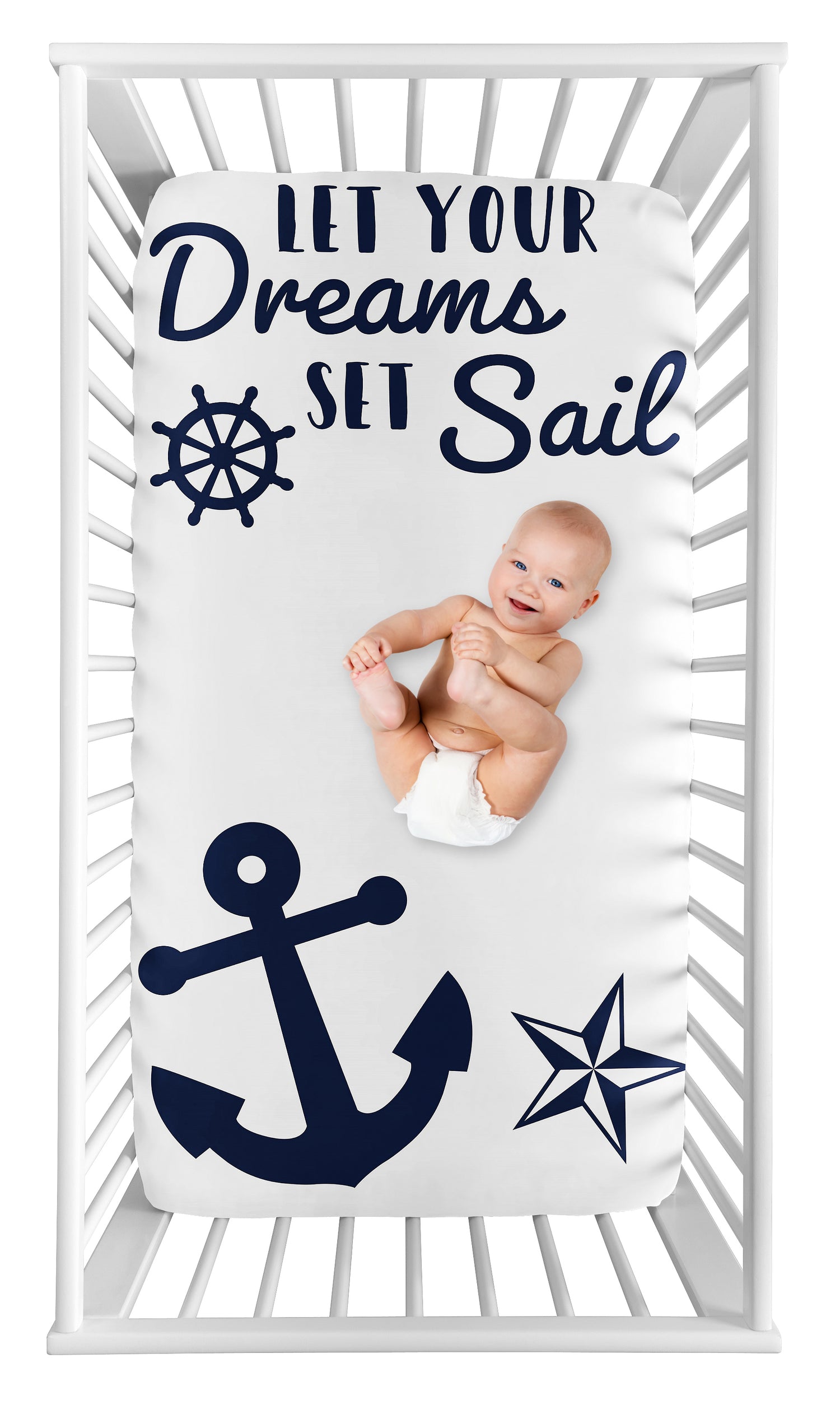 Sailor Collection Photo Op Crib Sheet