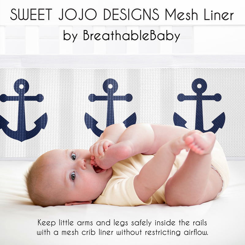 Sailor Collection Sweet Jojo Designs + BreathableBaby Breathable Mesh Crib Liner